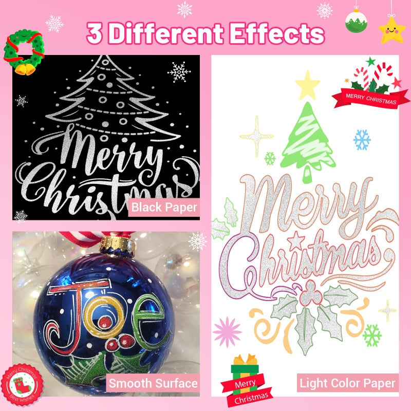 AKARUED Outline Markers as Christmas Gifts for Teens & Tween Girls, Shimmer Metallic Glitter Marker, 12 Cool Pen for Doodling Drawing, Trendy Cute Arts Crafts Supplies & Stocking Stuffers for Teenage Girls - Image 3